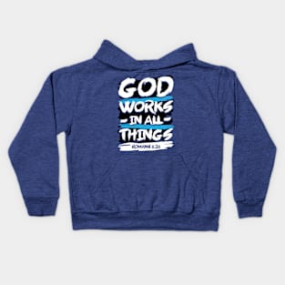 God Works in All Things Kids Hoodie